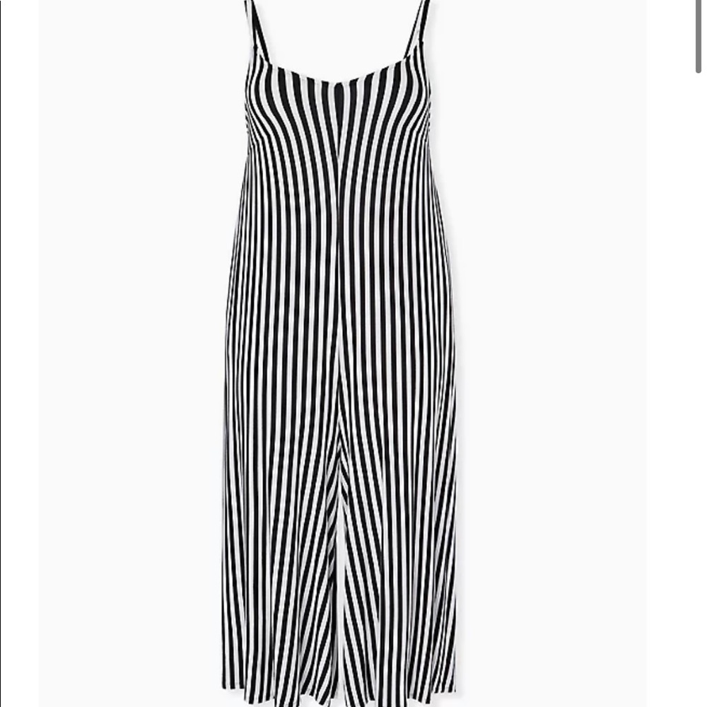Torrid black and white culot jumpsuit